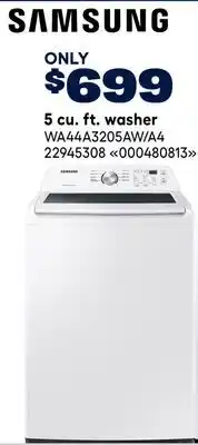 RONA SAMSUNG 5 cu. ft. washer offer