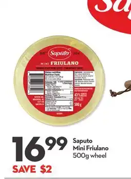 Longo's Saputo Mini Friulano offer
