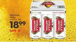 Longo's Stella Artois Tall Boy offer