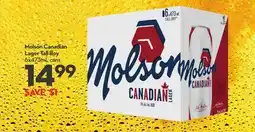Longo's Molson Canadian Lager Tall Boy offer