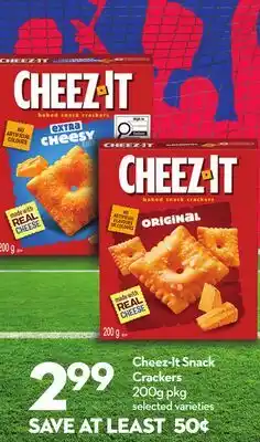 Longo's Cheez-It Snack Crackers offer
