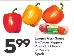 Longo's Longo's Fresh Sweet Tri-Colour Peppers offer