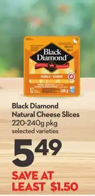 Longo's Black Diamond Natural Cheese Slices offer