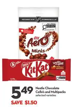 Longo's Nestle Chocolate Cello's and Multipacks offer