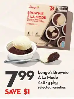 Longo's Longo's Brownie À La Mode offer