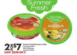 Longo's Summer Fresh Hummus or Dips offer