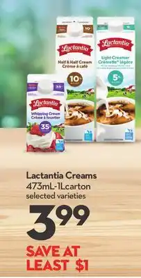 Longo's Lactantia Creams offer