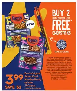 Longo's Ben's Original Street Food Noodles Ready to Heat offer