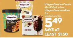 Longo's Häagen-Dazs Ice Cream 414-450mL tub or Häagen-Dazs Novelties 3ct offer