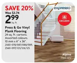 Home Hardware Press & Go Vinyl Plank Flooring offer