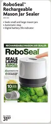 Home Hardware RoboSeal Rechargeable Mason Jar Sealer offer