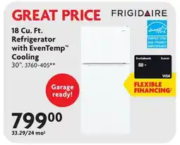 Home Hardware 18 Cu. Ft. Refrigerator with EvenTemp Cooling offer