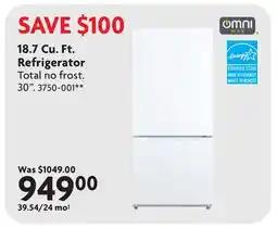 Home Hardware 18.7 Cu. Ft. Refrigerator offer