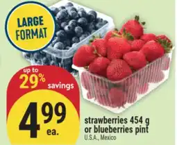 Marché Adonis strawberries or blueberries pint offer