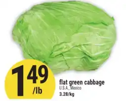 Marché Adonis flat green cabbage offer
