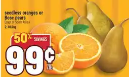 Marché Adonis seedless oranges or Bosc pears offer
