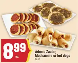 Marché Adonis Adonis Zaatar, Mouhamara or hot dogs offer