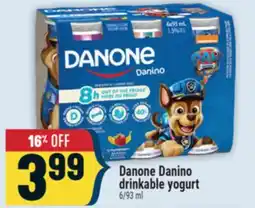 Marché Adonis Danone Danino drinkable yogurt offer