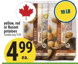 Marché Adonis yellow, red or Russet potatoes offer