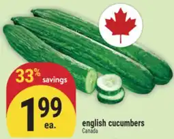 Marché Adonis english cucumbers offer