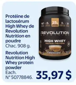 Walmart Revolution Nutrition High Whey protein powder offer