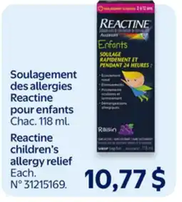 Walmart Reactine children's Allergy Relief offer