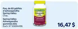 Walmart Spring Valley Ashwagandha gummies 60s offer
