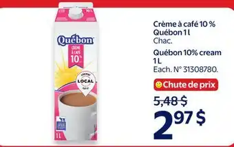 Walmart Québon 10% cream offer