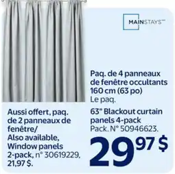 Walmart 63 Blackout curtain offer