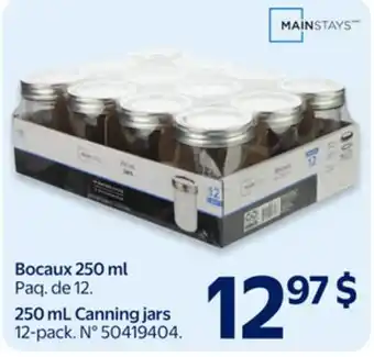 Walmart Mainstays 250 mL Canning jars offer