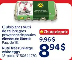 Walmart Nutri Free Run Large White Eggs offer