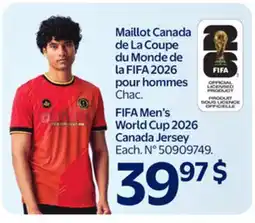 Walmart FIFA Men's World cup 2026 Canada Jersey offer