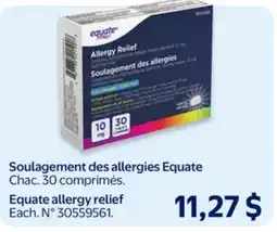 Walmart Equate allergy relief offer