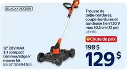 Walmart 12 20V MAX 3-1 compact trimmer/edger/ mower kit offer
