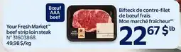 Walmart Your Fresh Market beef strip loin steak offer