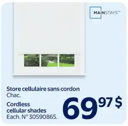 Walmart Cordless cellular shades offer