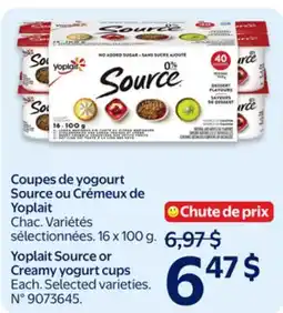 Walmart Yoplait Source yogurt cups offer