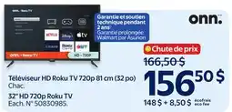 Walmart ONN. 32 HD 720p Roku TV offer