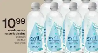 Avril Eau de source naturelle alcaline offer