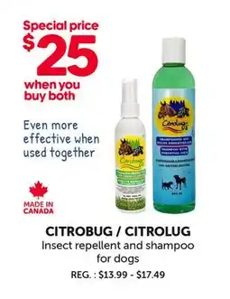 Mondou CITROBUG/CITROLUG Insect repellent and shampoo for dogs offer