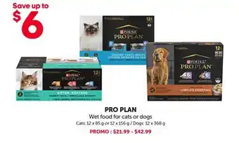 Mondou PRO PLAN Wet food for cats or dogs offer