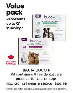 Mondou BACI+ BUCO+ Kit containing three dental care products for cats or dogs offer