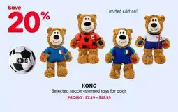 Mondou KONG Selected soccer-themed toys for dogs offer