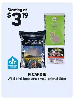 Mondou PICARDIE Wild bird food and small animal litter offer