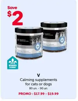 Mondou V Calming supplements for cats or dogs offer