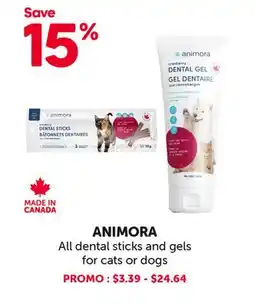 Mondou ANIMORA All dental sticks and gels for cats or dogs offer