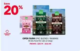 Mondou OPEN FARM EPIC BLEND/RAWMIX All dry food for cats or dogs offer