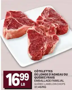 L'Intermarché CÔTELETTES DE LONGE D'AGNEAU DU QUÉBEC FRAIS | QUÉBEC LAMB LOIN CHOPS offer