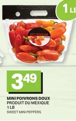 L'Intermarché MINI POIVRONS DOUX | SWEET MINI PEPPERS, 1 LB offer