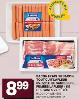 L'Intermarché BACON FRAIS OU BACON TOUT CUIT, 65 - 500 G OU SAUCISSES FUMÉES, 1 KG offer